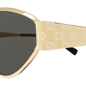 SOLD Gucci Women's Gold Sunglasses GG1853S-001 Cat Eye 55mm Authentic